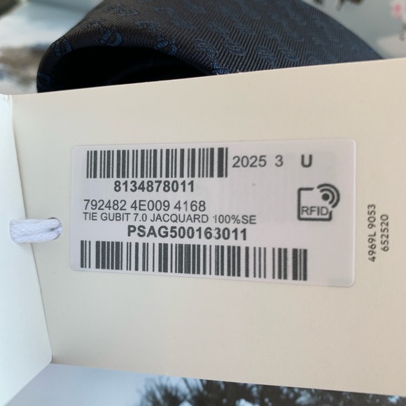 🔥🔥🔥 GUCCI 7cm Horsebit Navy Silk-Jacquard Tie 🔥🔥🔥 - Picture 6 of 11